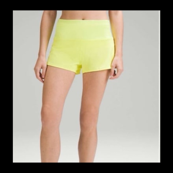 NWT Lululemon Speed Up High-Rise Lined Short 2.5"
Electric Lemon size 14 - Picture 2 of 7
